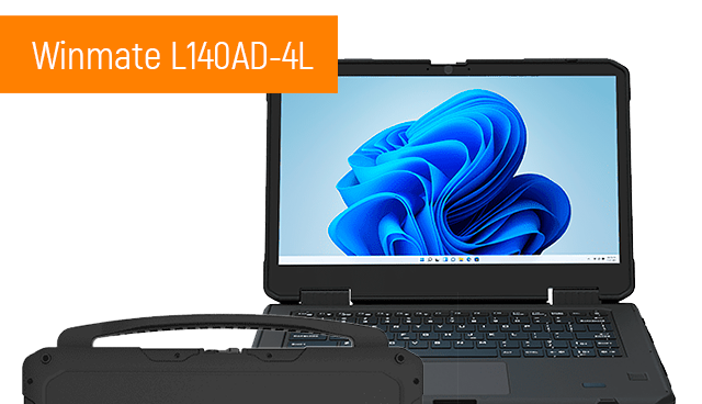 Новинки рынка АСУ ТП. Winmate: защищенный ноутбук L140AD-4L со степенью защиты IP65 для экстремальных условий