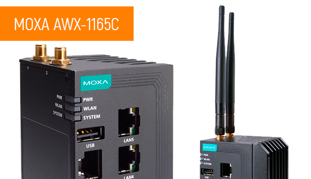 Новинки рынка АСУ ТП. MOXA: Точки доступа Wi-Fi 6 AWX-1165C для промышленных сетей с поддержкой WPA3 и широким температурным диапазоном
