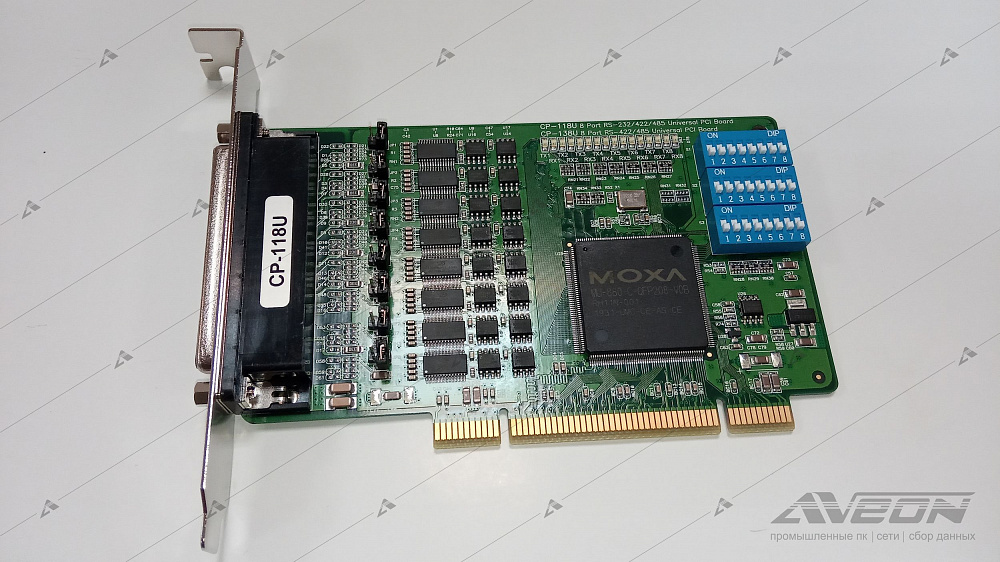 Фотообзор 8-портовой платы RS-232/422/485 MOXA CP-118U от АВЕОН