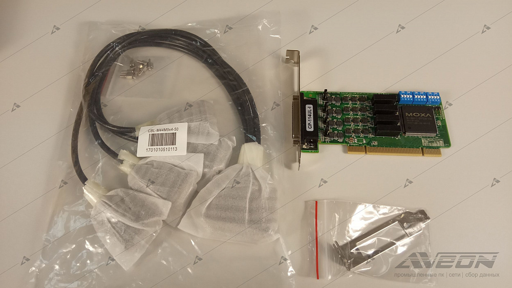 Фотообзор 4-портовой платы RS-232/422/485 MOXA CP-114UL-I-DB9M от АВЕОН