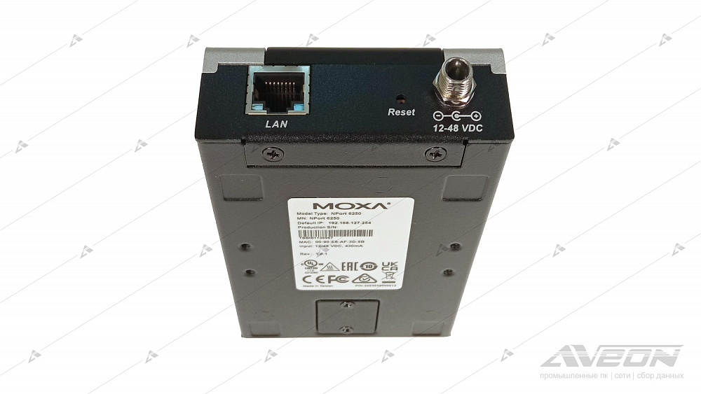 Фотообзор преобразователя Ethernet c криптозащитой MOXA NPort 6250 от АВЕОН