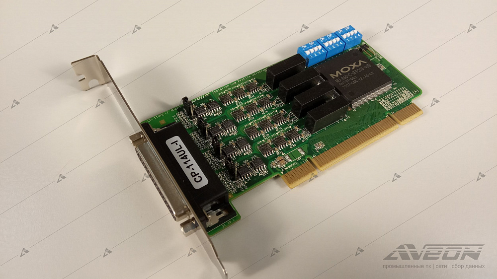 Фотообзор 4-портовой платы RS-232/422/485 MOXA CP-114UL-I-DB9M от АВЕОН