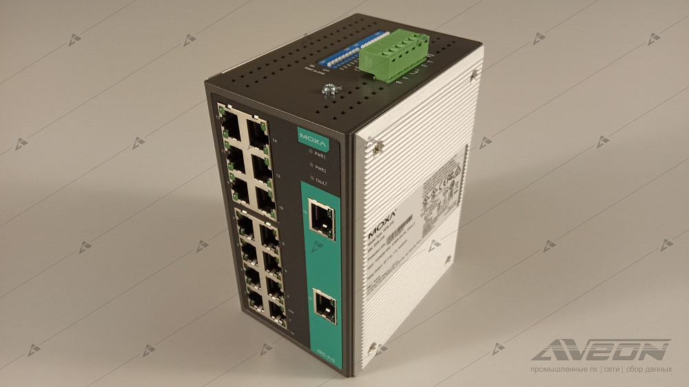 Фотообзор 16-портового неуправляемого коммутатора MOXA EDS-316 от АВЕОН