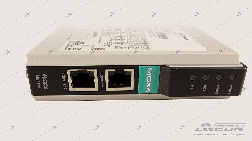 Фотообзор преобразователя Modbus MOXA MGate MB3170 от АВЕОН