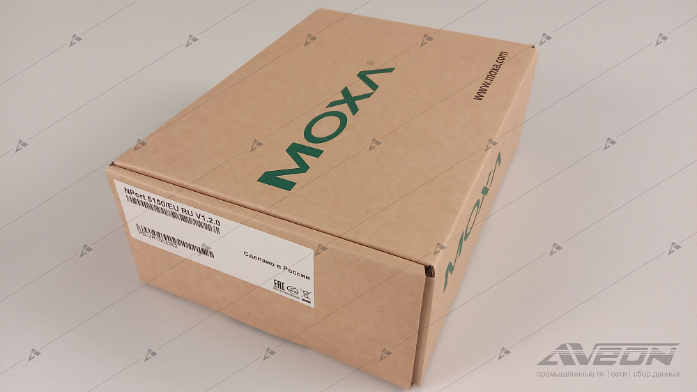 Фотообзор 1-портового сервера RS-232/422/485 в Ethernet MOXA NPort 5150 от АВЕОН