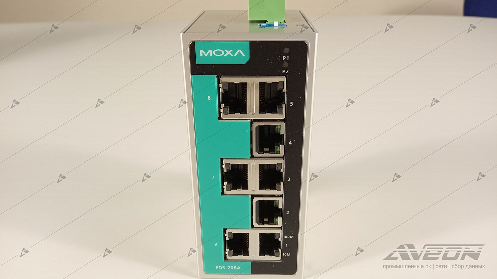Фотообзор 8-портового неуправляемого коммутатора MOXA EDS-208A от АВЕОН