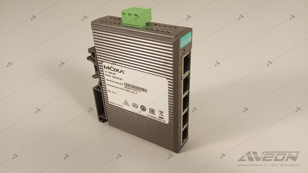 Фотообзор 5-портового неуправляемого коммутатора MOXA EDS-205 от АВЕОН