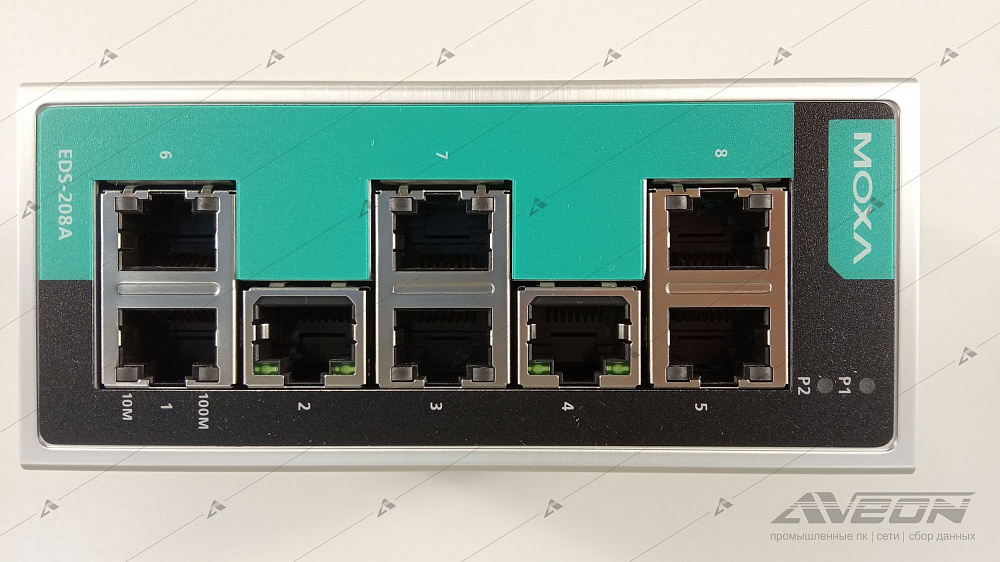 Фотообзор 8-портового неуправляемого коммутатора MOXA EDS-208A от АВЕОН