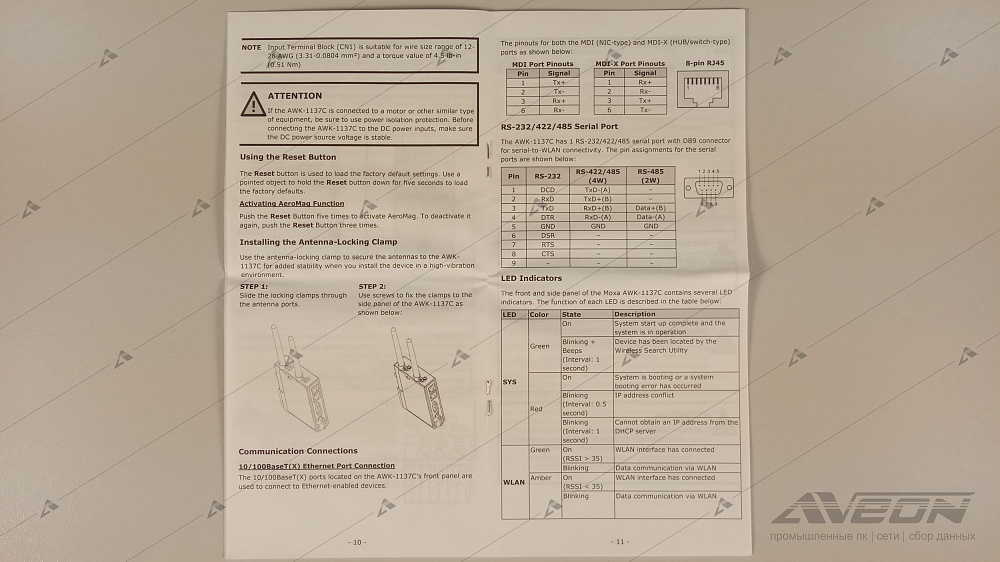 Фотообзор беспроводного сетевого клиента MOXA AWK-1137C-EU-T от АВЕОН