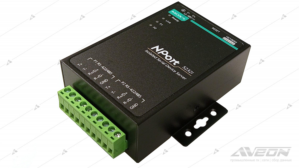 Фотообзор промышленного Ethernet-сервера RS-422/485 MOXA Nport 5232I-T от АВЕОН