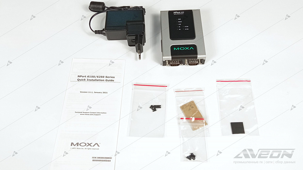 Фотообзор преобразователя Ethernet c криптозащитой MOXA NPort 6250 от АВЕОН