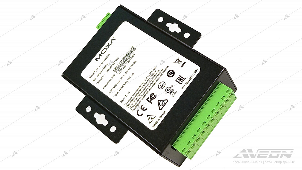 Фотообзор промышленного Ethernet-сервера RS-422/485 MOXA Nport 5232I-T от АВЕОН