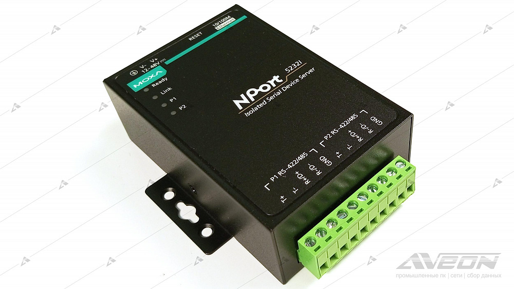 Фотообзор промышленного Ethernet-сервера RS-422/485 MOXA Nport 5232I-T от АВЕОН