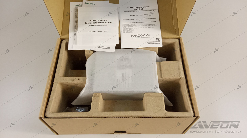 Фотообзор 16-портового неуправляемого коммутатора MOXA EDS-316 от АВЕОН