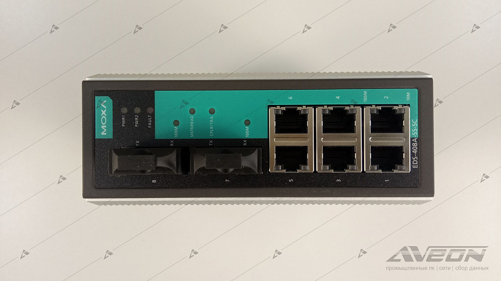 Фотообзор промышленного коммутатора MOXA EDS-408A-SS-SC от АВЕОН