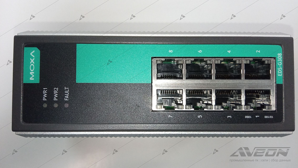 Фотообзор промышленного 8-портового неуправляемого коммутатора MOXA EDS-G308-T от АВЕОН