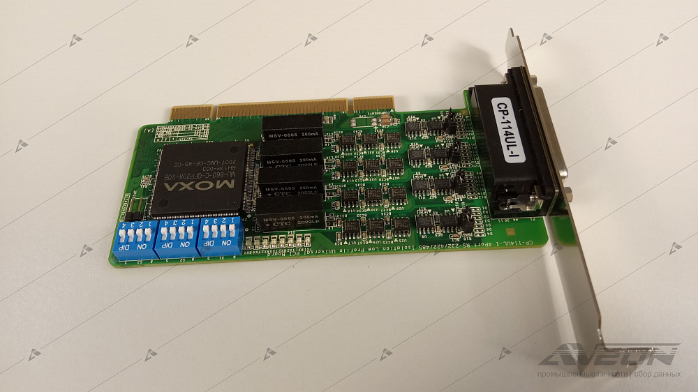 Фотообзор 4-портовой платы RS-232/422/485 MOXA CP-114UL-I-DB9M от АВЕОН