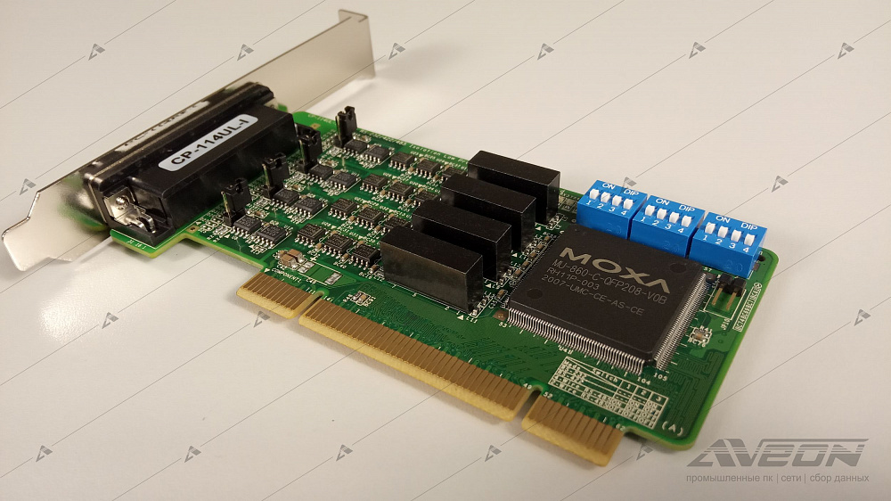 Фотообзор 4-портовой платы RS-232/422/485 MOXA CP-114UL-I-DB9M от АВЕОН